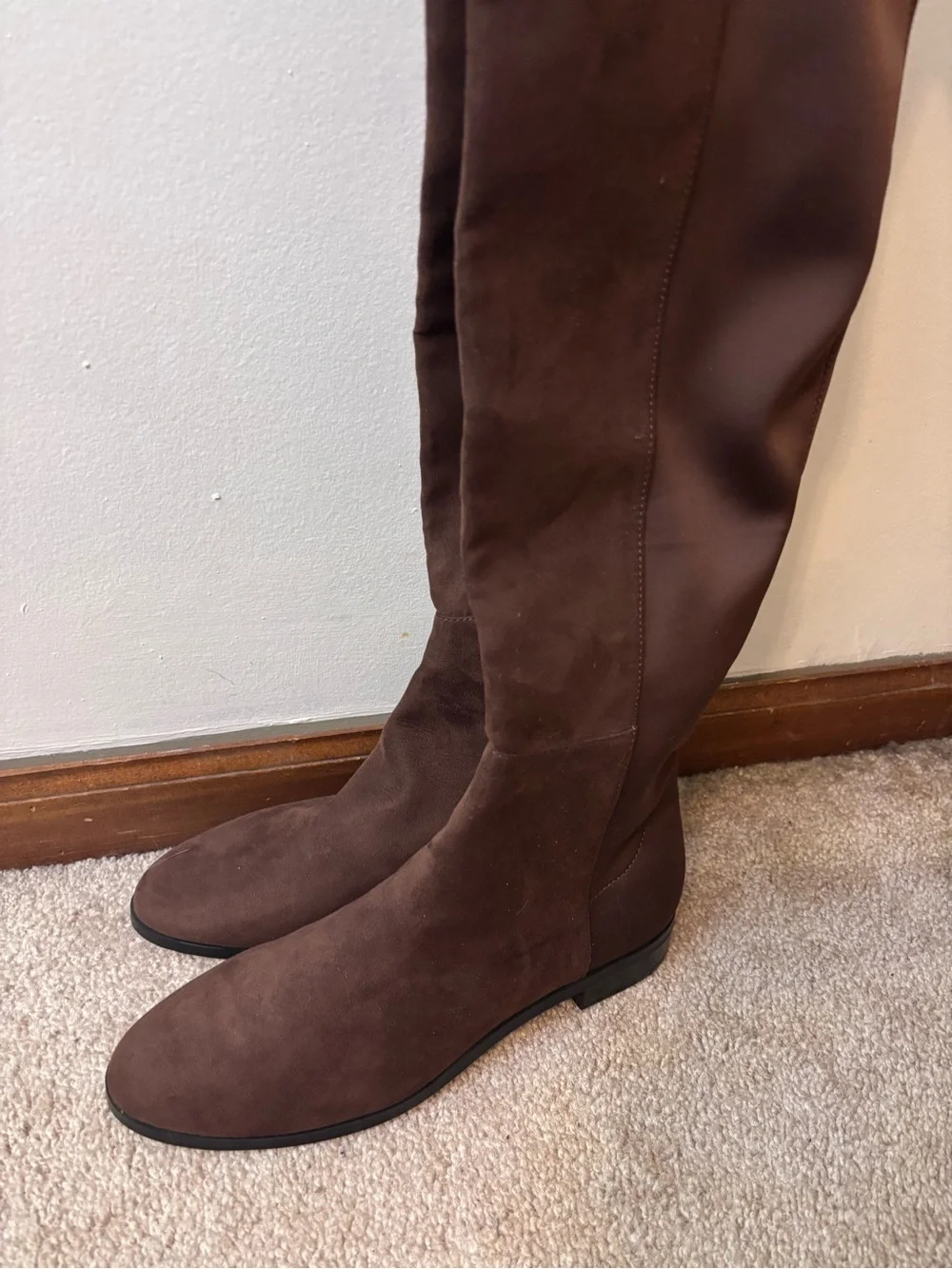 NWOT J Crew Factory Tall Riding Boots Chocolate Brown